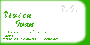 vivien ivan business card